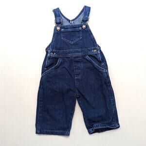 Vintage Electric Kids Shortalls Unisex Children's Size 4T Dark Wash Overalls